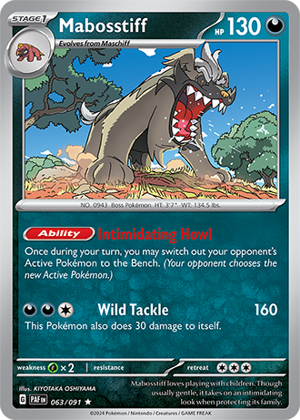 #063 Mabosstiff 063/091 Rare Holo
