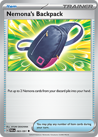 #083 Nemona's Backpack 083/091 Uncommon