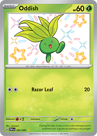 #092 Oddish 092/091 Shiny Rare