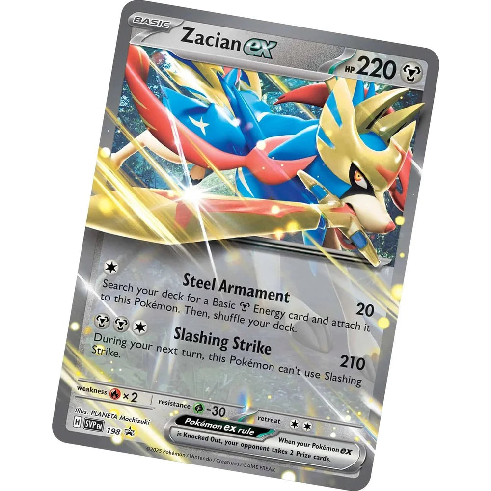 Pokemon Tin Summer 2025 Slashing Legends Zacian EX