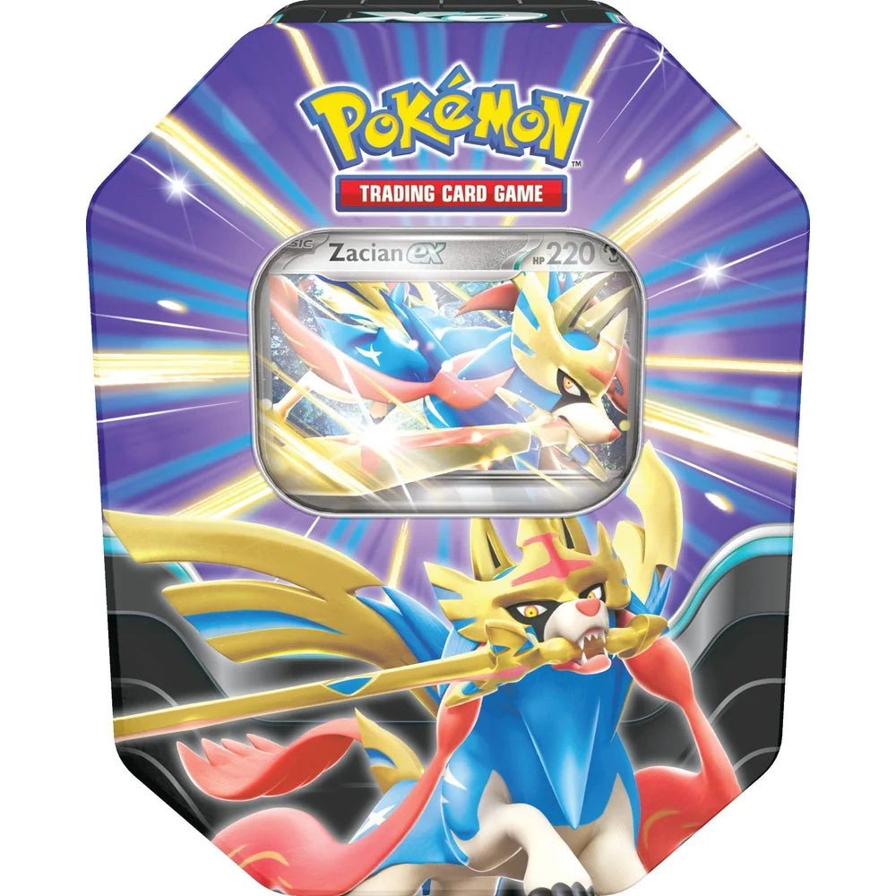 Pokemon Tin Summer 2025 Slashing Legends Zacian EX