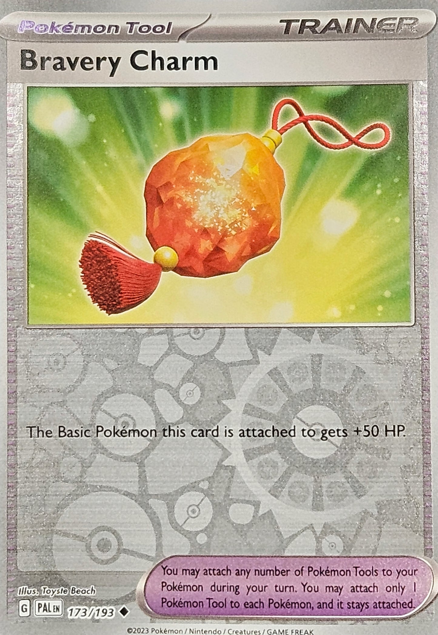 #173 Bravery Charm 173/193 Uncommon Reverse Holo