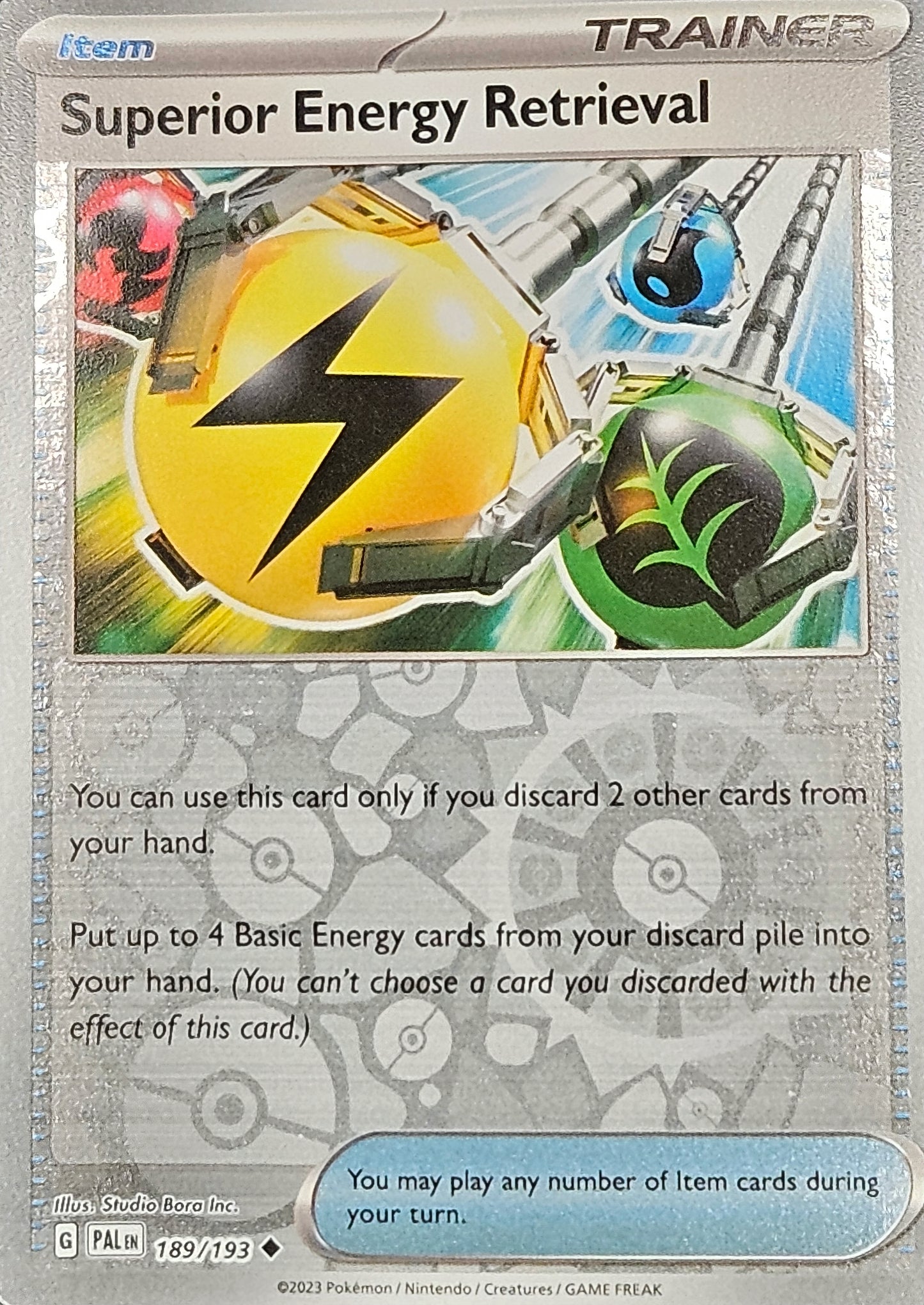 #189 Superior Energy Retrieval 189/193 Uncommon Reverse Holo