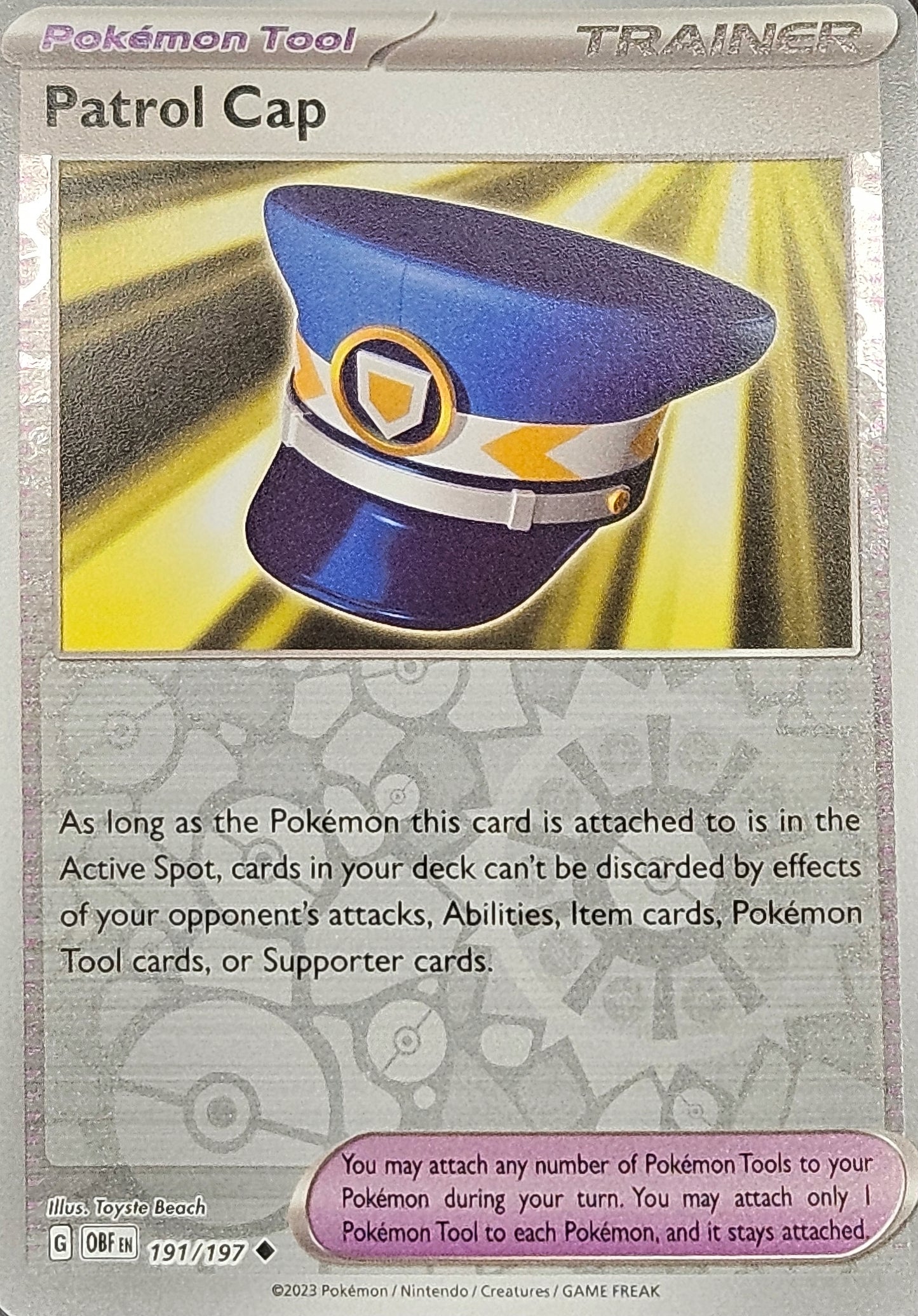 #191 Patrol Cap 191/197 Uncommon Reverse Holo