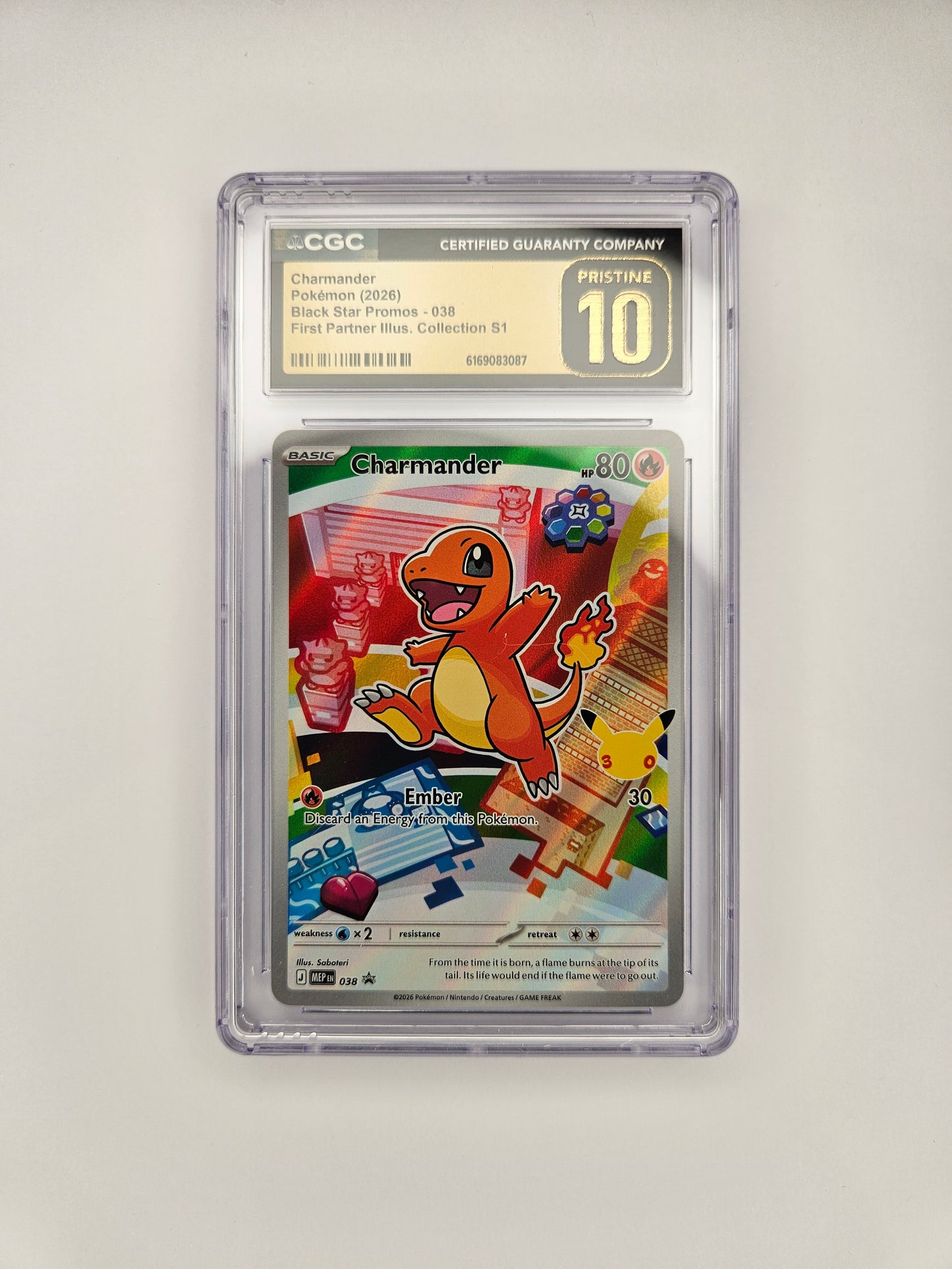 CGC Pristine 10 Charmander ME 38 (1)