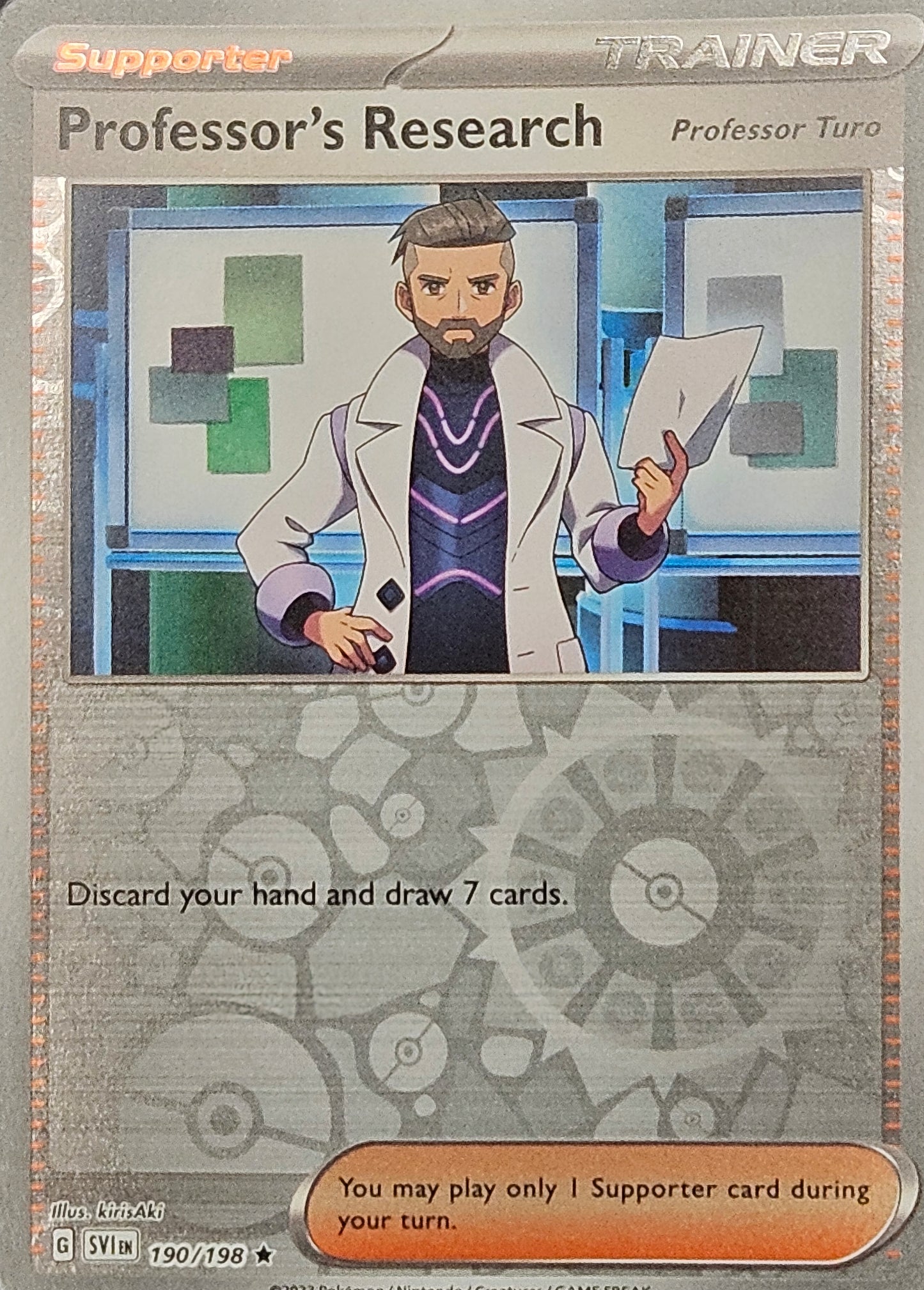 #190 Professor's Research 190/198 Rare Reverse Holo