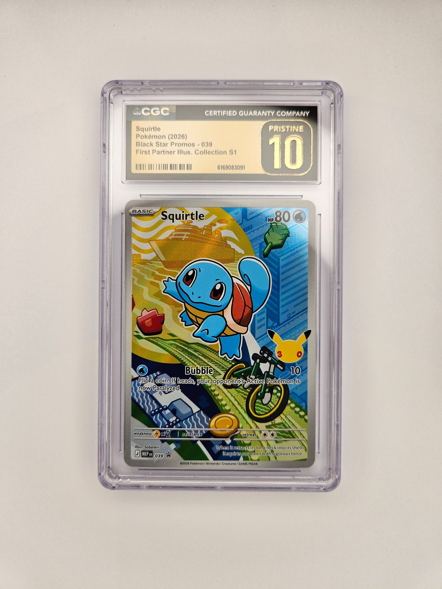 CGC Pristine 10 Squirtle ME 39 (2)