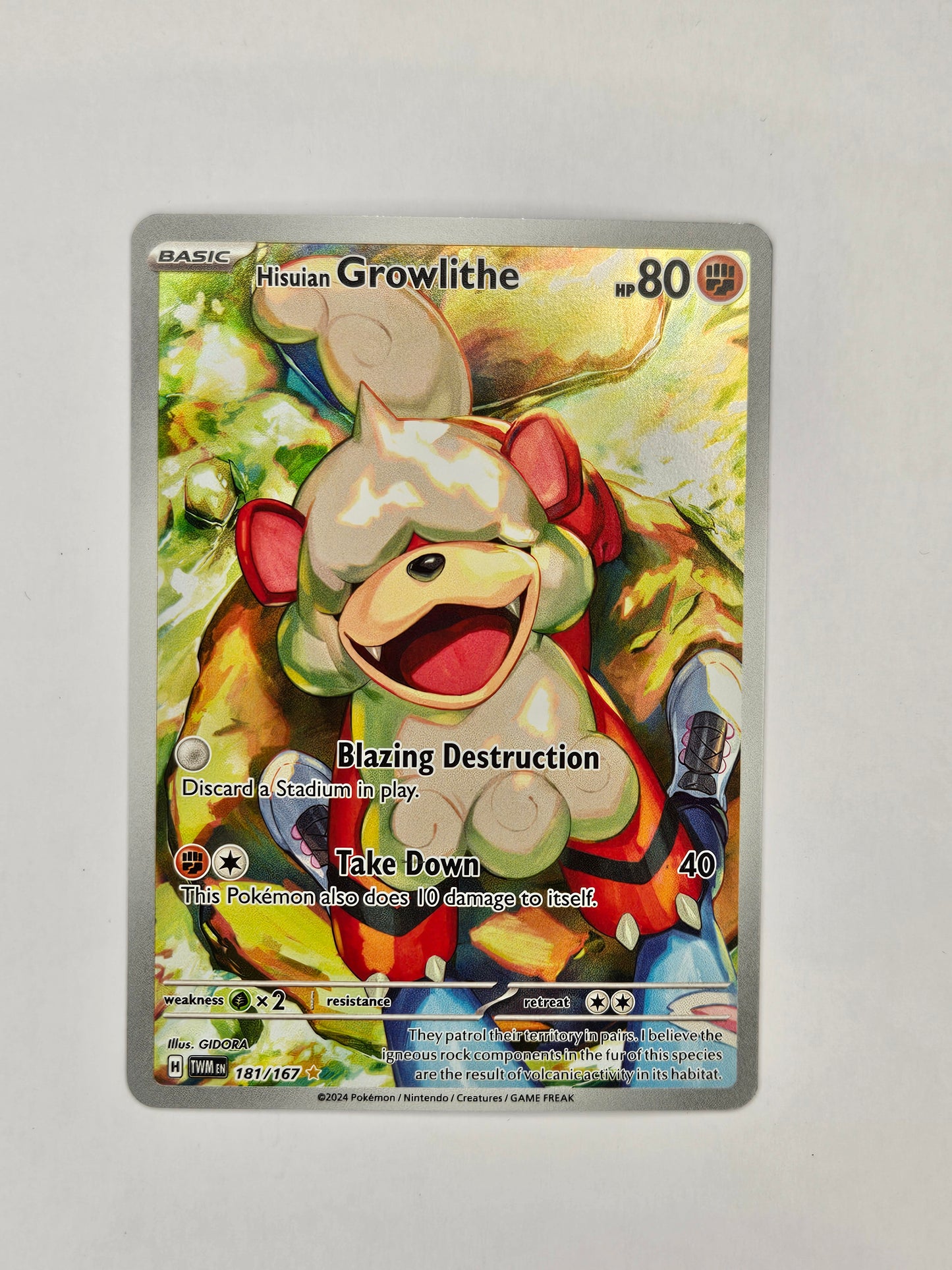 #181 Hisuian Growlithe 181/167 Illustration Rare