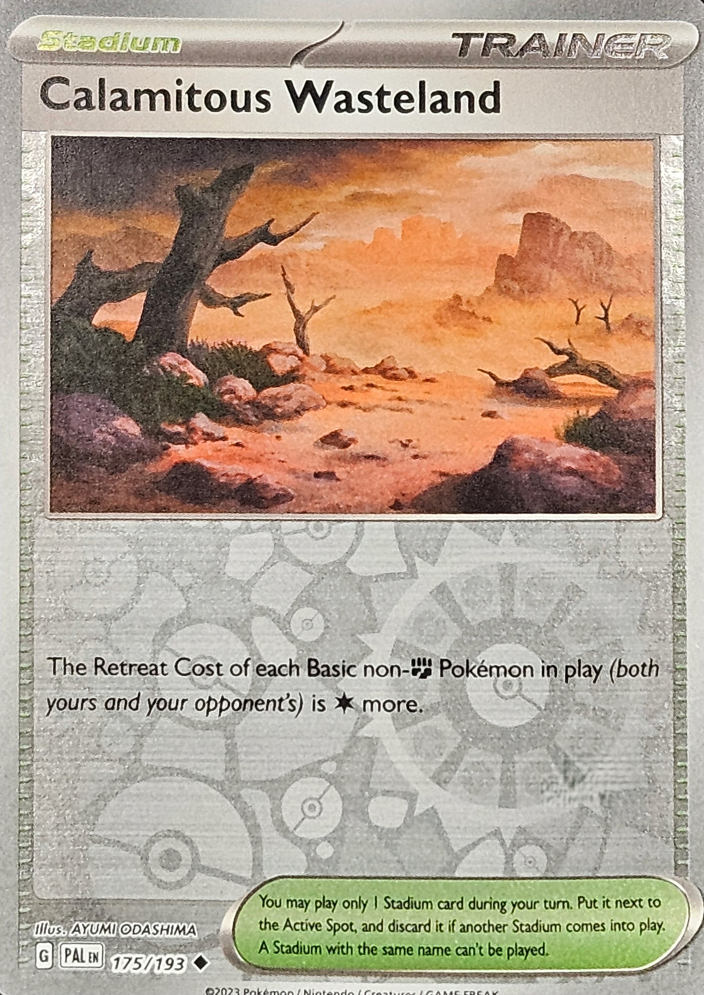 #175 Calamitous Wasteland 175/193 Uncommon Reverse Holo