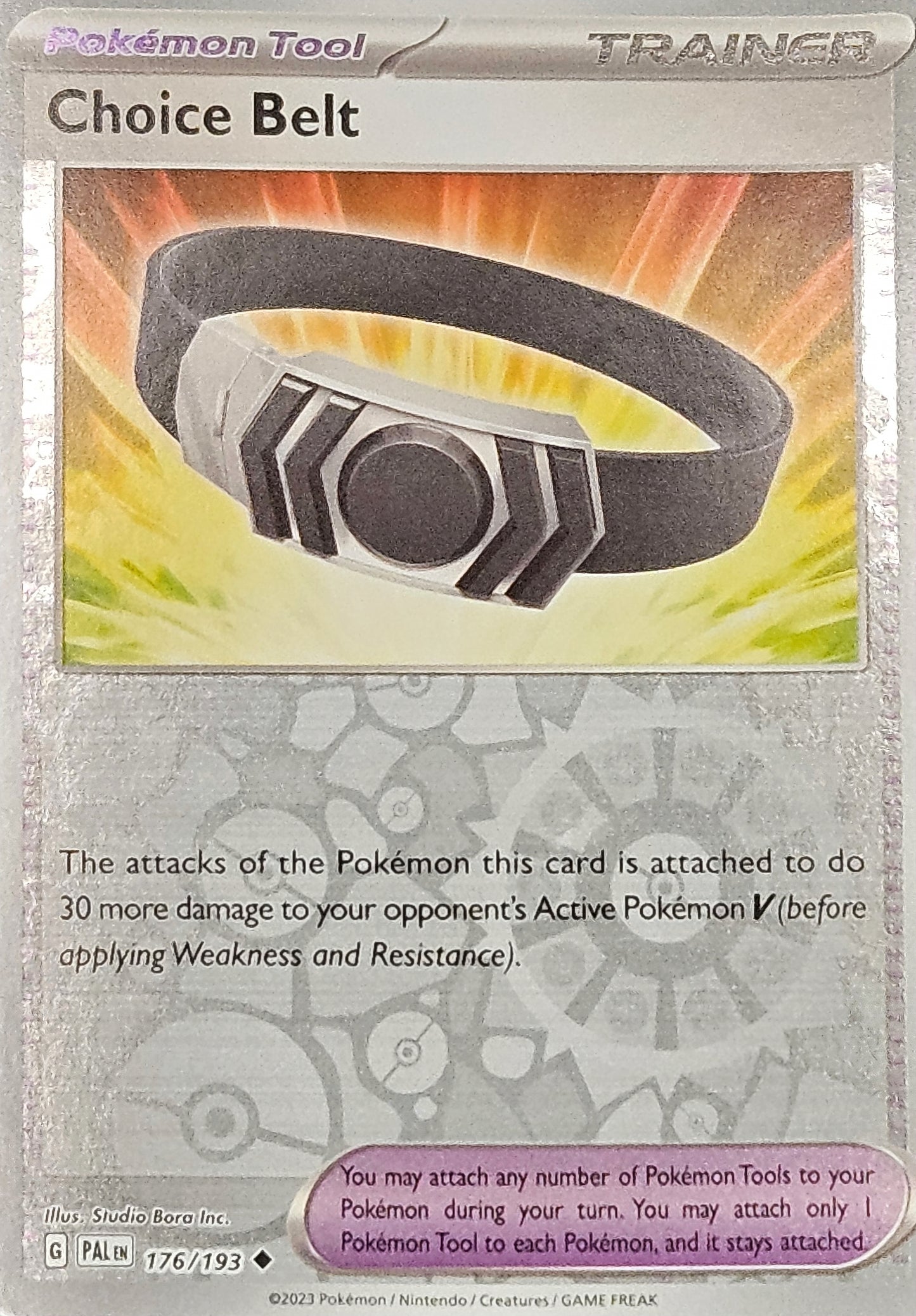 #176 Choice Belt 176/193 Uncommon Reverse Holo