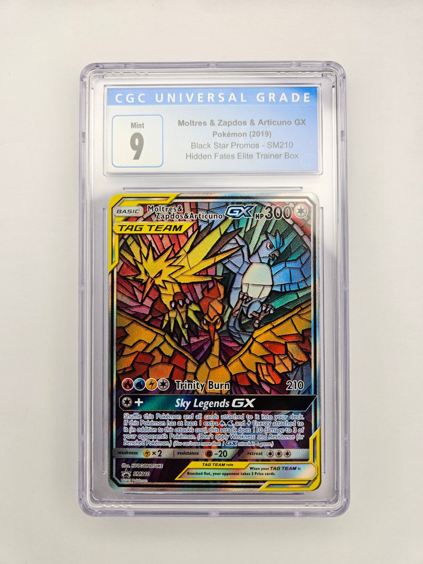 CGC 9 Moltres & Zapdos & Articuno GX SM 210