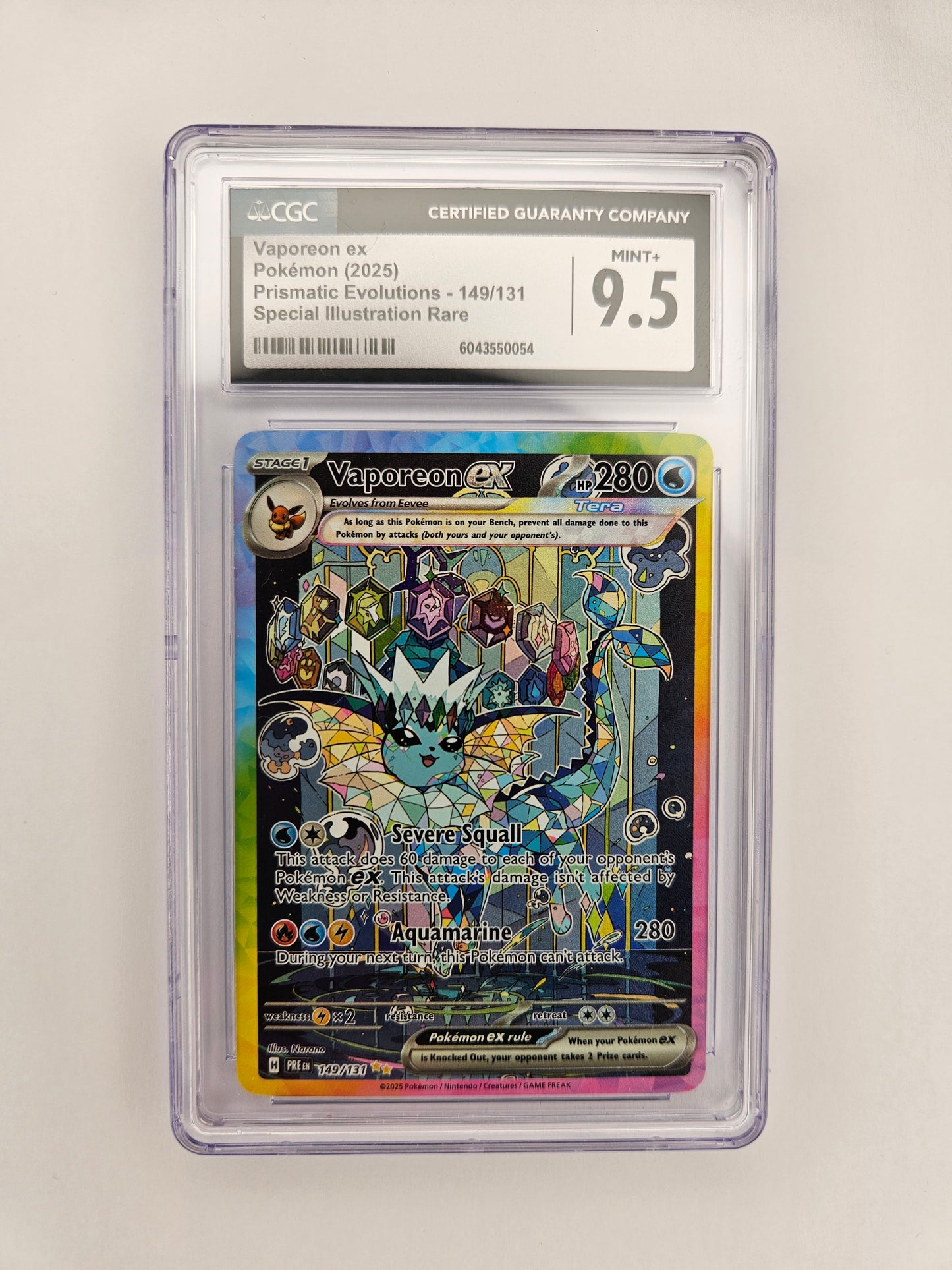 CGC 9.5 Vaporeon EX 149/131