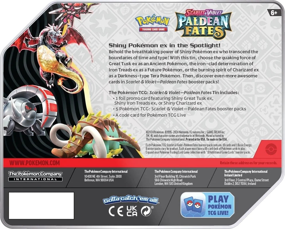 Pokémon SV4.5 Scarlet & Violet—Paldean Special Tin