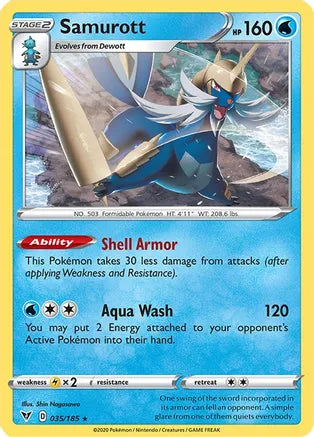 #035 Samurott 035/185 Rare
