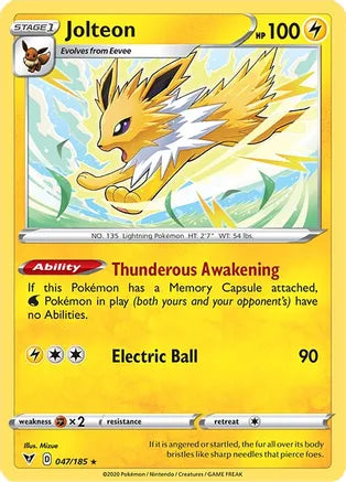 #047 Jolteon 047/185 Rare