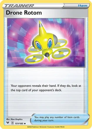 #151 Drone Rotom 151/185 Uncommon reverse holo
