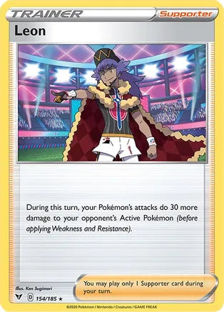 #154 Leon 154/185 Rare Reverse Holo