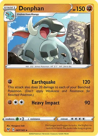 #087 Donphan 087/185 Rare