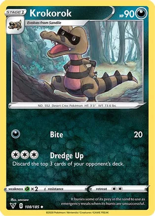 #108 Krokorok 108/185 Uncommon reverse holo