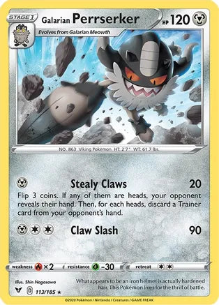 #113 Galarian Perrserker 113/185 Rare