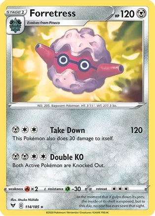 #114 Forretress 114/185 Rare Reverse Holo