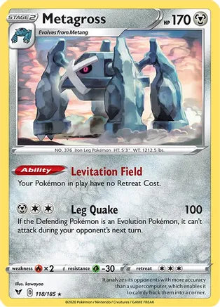#118 Metagross 118/185 Rare