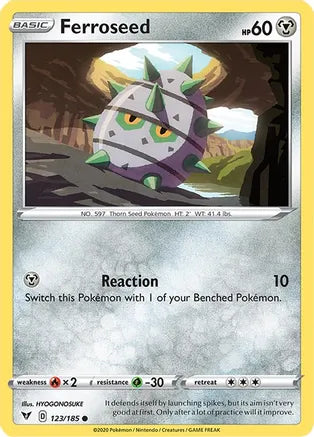 #123 Ferroseed 123/185 Common reverse holo