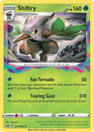 #013 Shiftry 013/196 Rare Holo