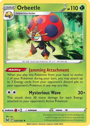 #020 Orbeetle 020/196 Rare Holo