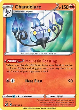 #026 Chandelure 026/196 Rare Holo