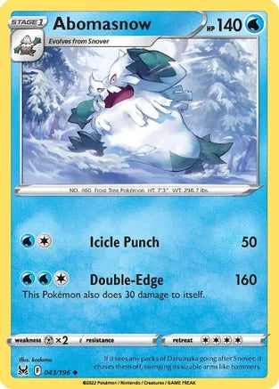 #043 Abomasnow 043/196 Uncommon