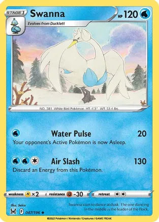 #047 Swanna 047/196 Uncommon