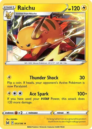 #053 Raichu 053/196 Rare