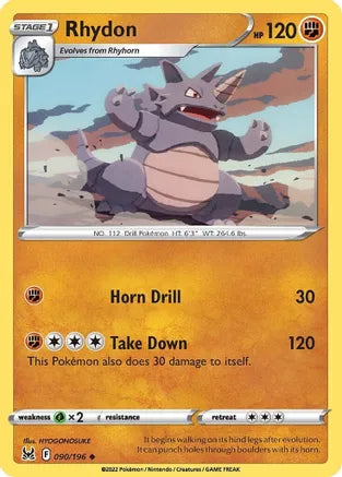 #090 Rhydon 090/196 Uncommon