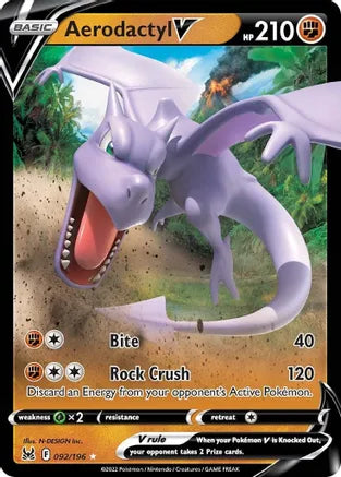 #092 Aerodactyl V 092/196 Ultra Rare