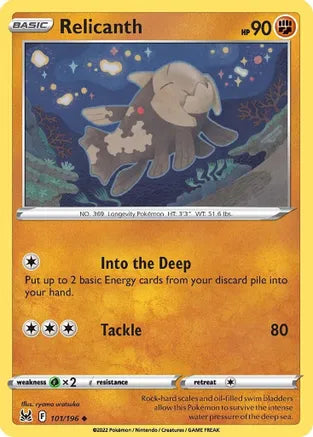 #101 Relicanth 101/196 Uncommon