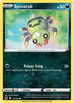 #112 Spinarak 112/196 Common