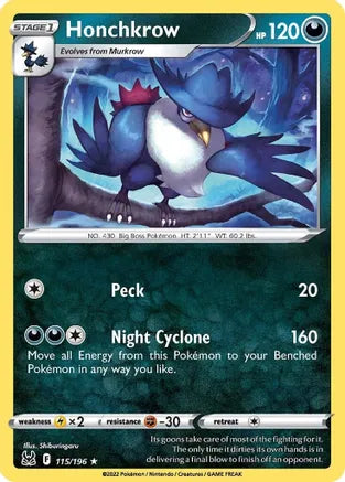 #115 Honchkrow 115/196 Rare