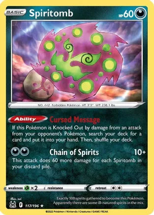 #117 Spiritomb 117/196 Rare