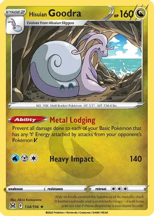 #134 Hisuian Goodra 134/196 Rare Reverse Holo