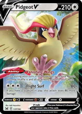 #137 Pidgeot V 137/196 Ultra Rare