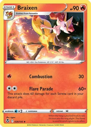 #026 Braixen 026/195 Uncommon