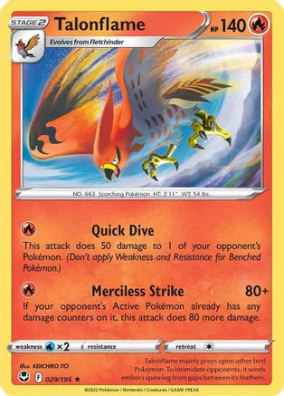 #029 Talonflame 029/195 Rare Reverse Holo