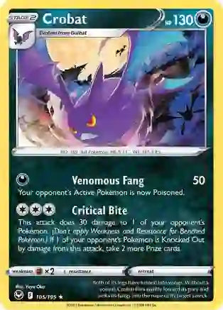 #105 Crobat 105/195 Rare Reverse Holo