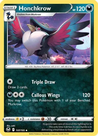 #107 Honchkrow 107/195 Uncommon