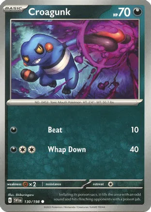 #130 Croagunk 130/198 Common
