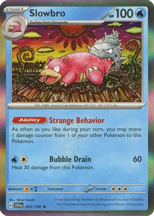 #043 Slowbro 043/198 Rare Holo