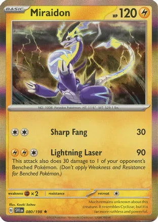 #080 Miraidon 080/198 Rare Holo