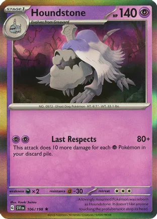 #106 Houndstone 106/198 Rare Holo