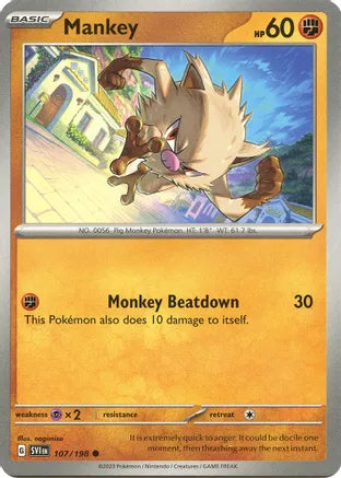 #107 Mankey 107/198 Common